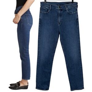 Goldsign Size 30 Semi Fit High Rise Slim Straight Cropped Stretch Jeans